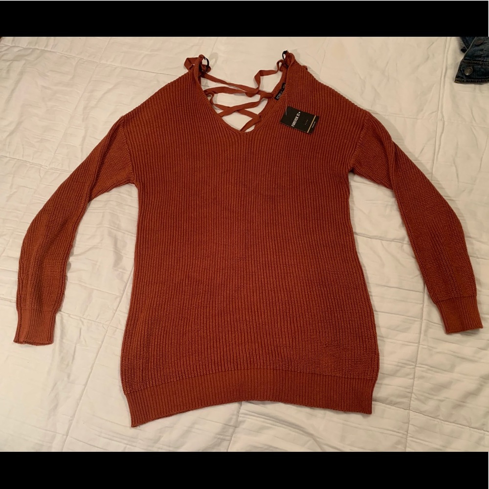 Forever 21 lace-up Sweater